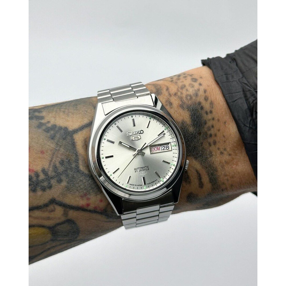 Custom Seiko Mod • Silver SNX Seiko 5 • 37mm